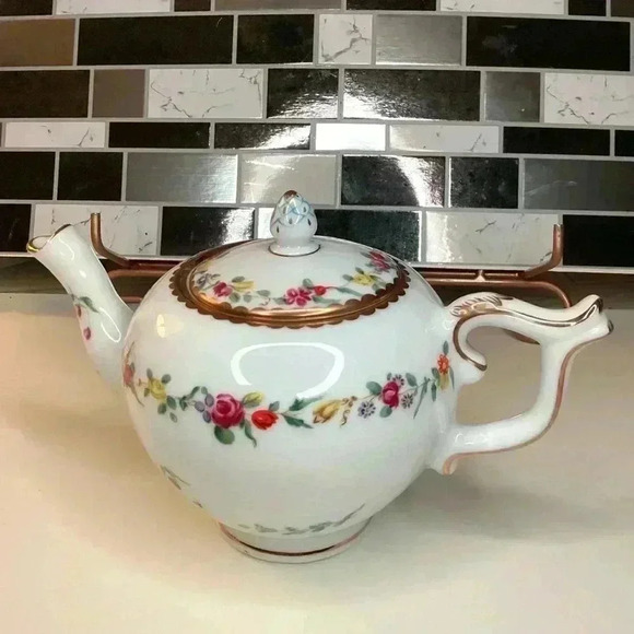 Vintage Chelsea-Derby Miniature Teapot and Cover 1985 (made) Franklin Mint - Picture 9 of 16